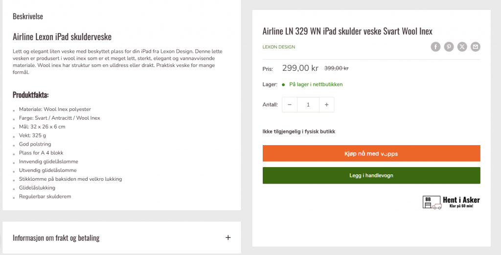 bilde av kjøpsprosess på bagbrokers.no