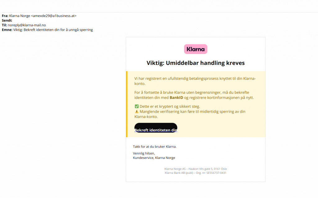 bilde av svindelepost