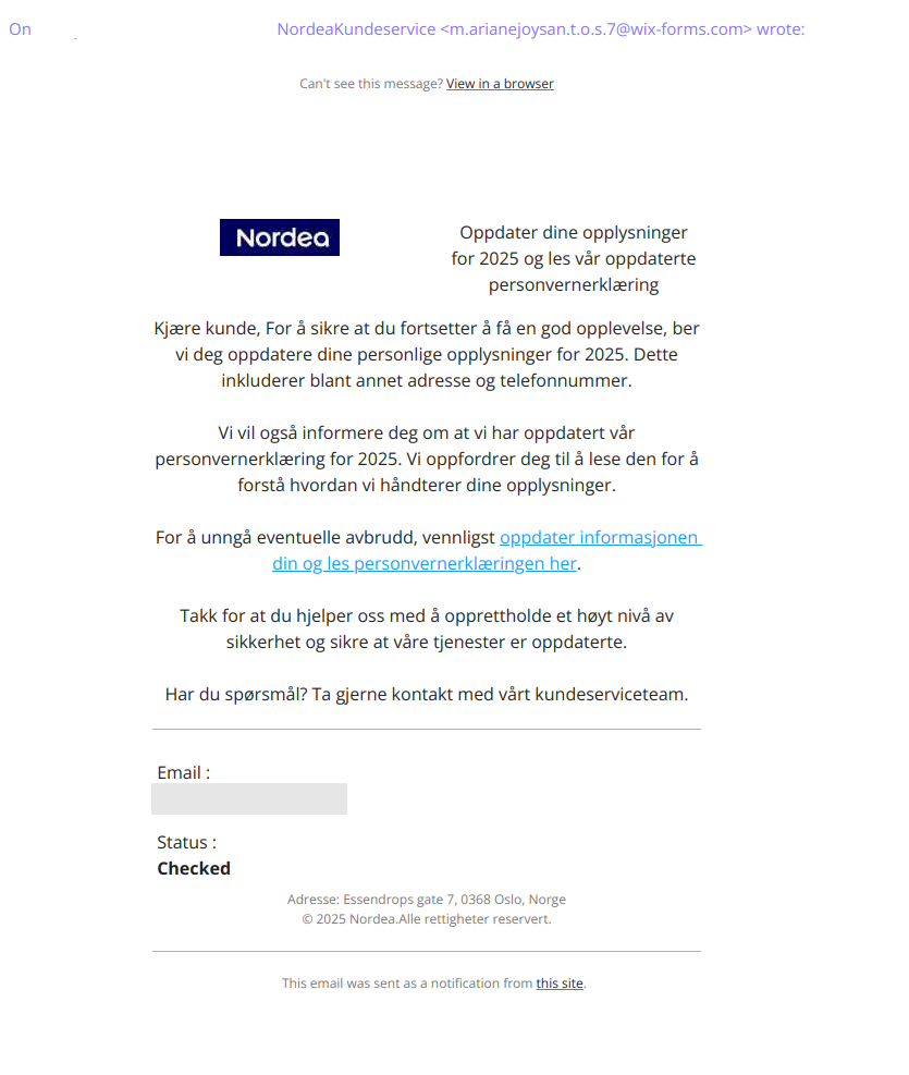 bilde av svindelepost