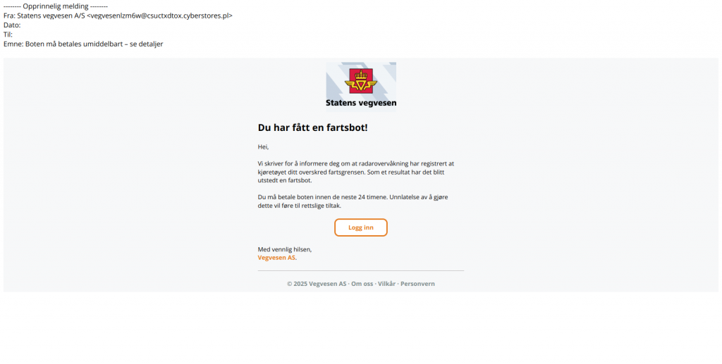 bilde av svindel-epost