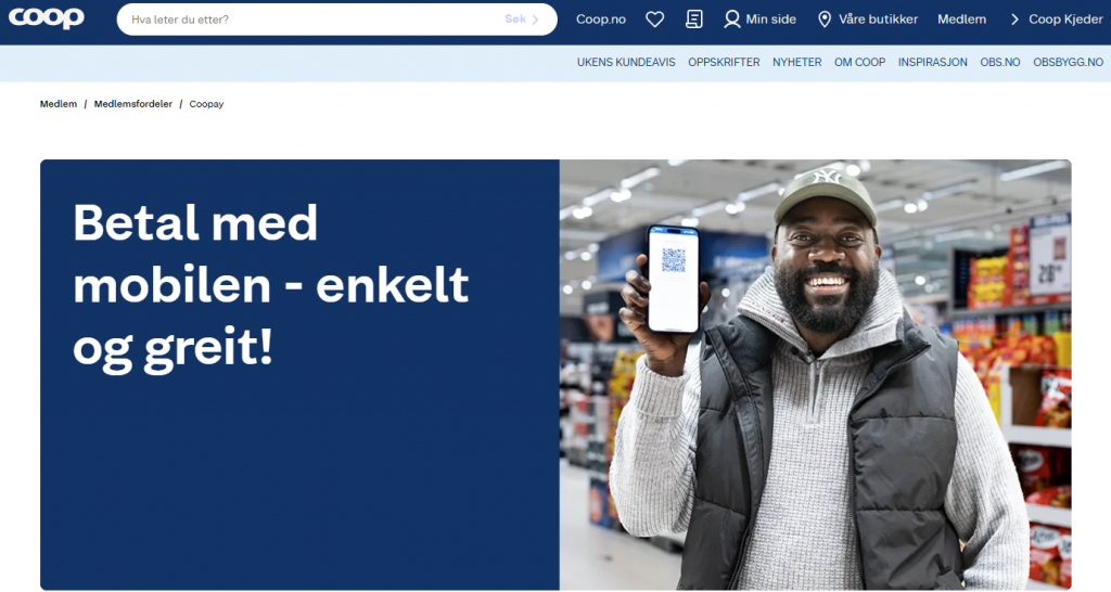 Skjermdump fra coop.no/medlem/medlemsfordeler/coopay