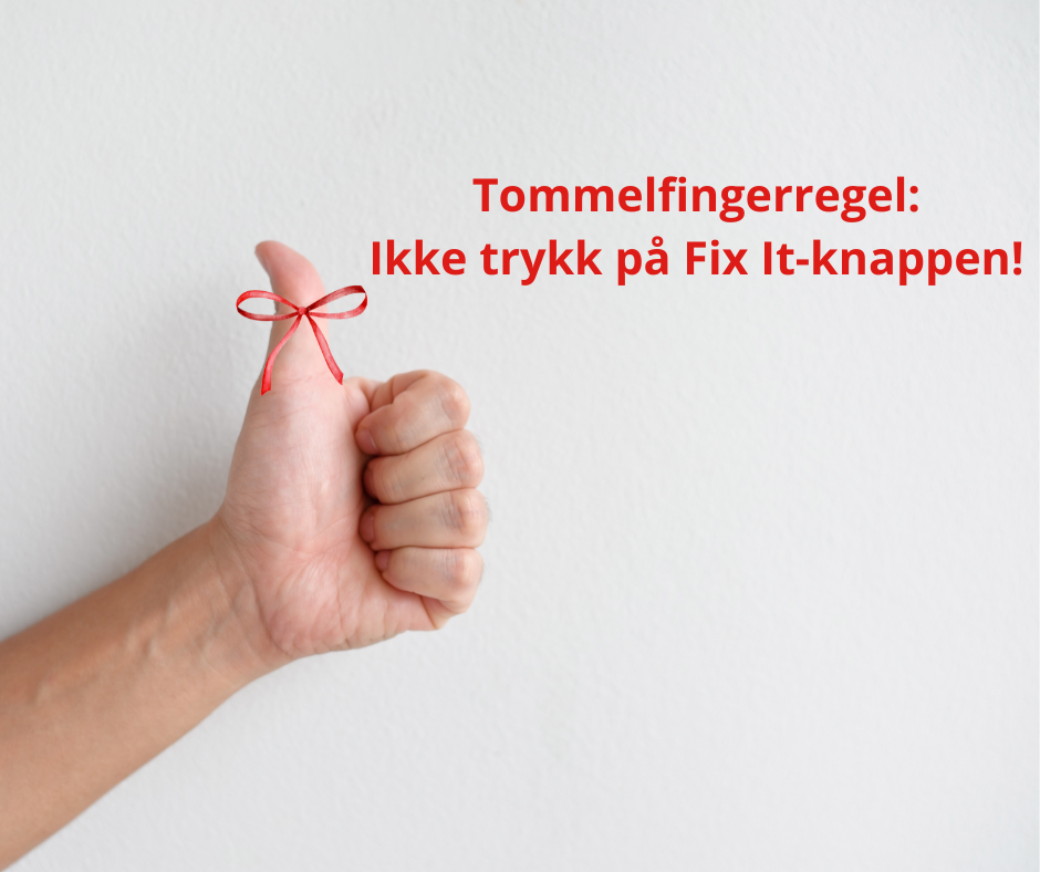 Bilde om tommelfingerregel