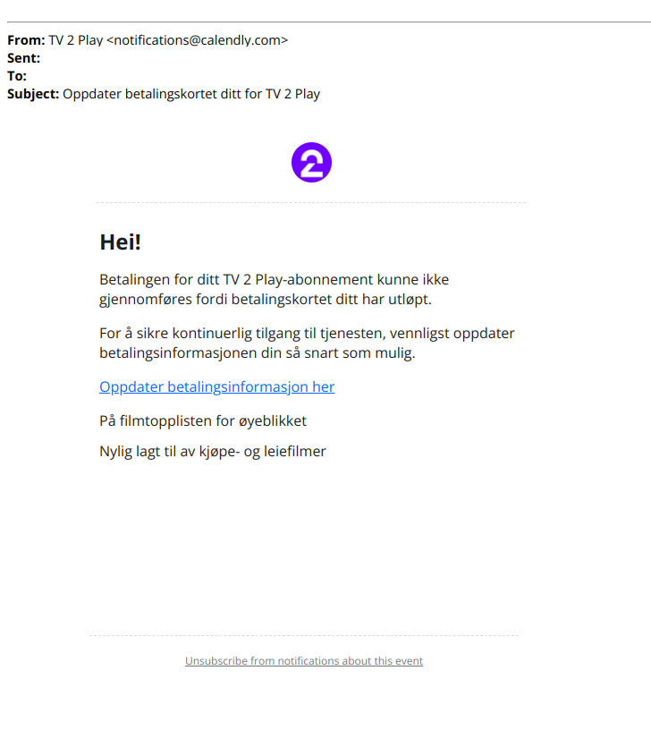 svindel på epost