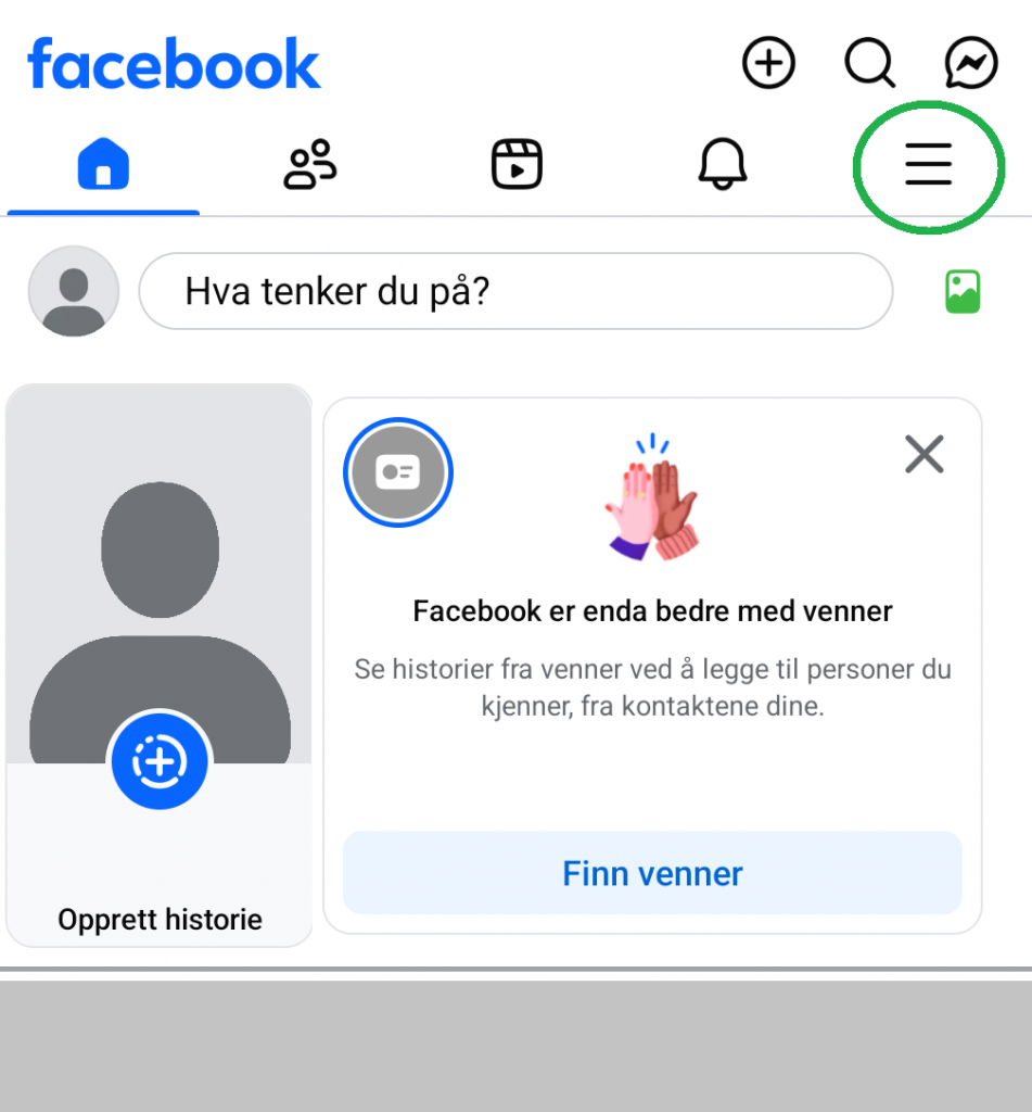 Skjermbilde fra Facebook-appen.