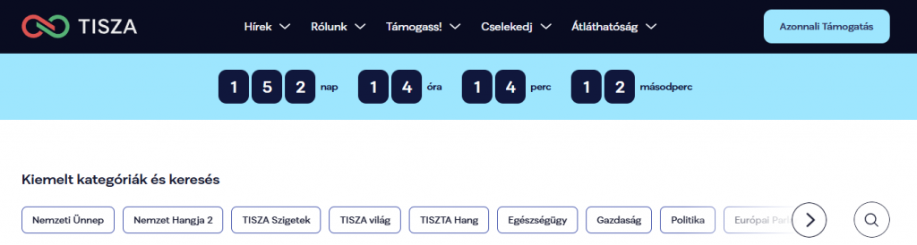 skjermbilde fra https://magyartisza.hu/