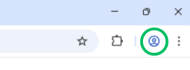 Bilde som viser hvordan man ser om man er logget på i Chrome.