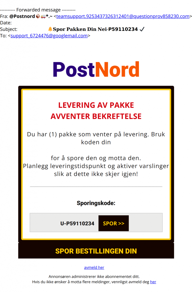 bilde av svindelmail