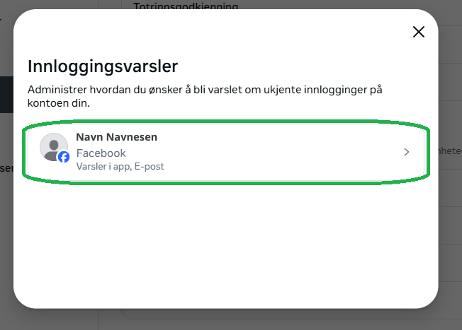 Skjermbilde fra Facebook.