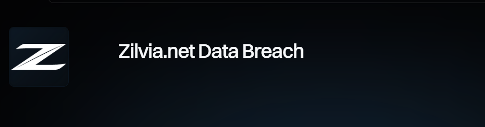Skjermbilde fra https://haveibeenpwned.com/Breach/Zilvia
