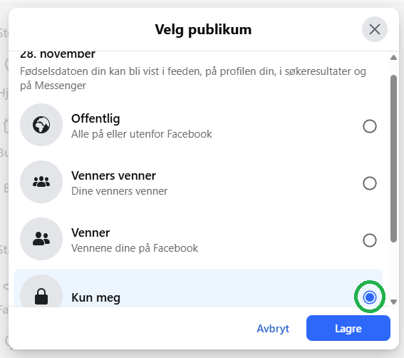 Skjermbilde fra Facebook.