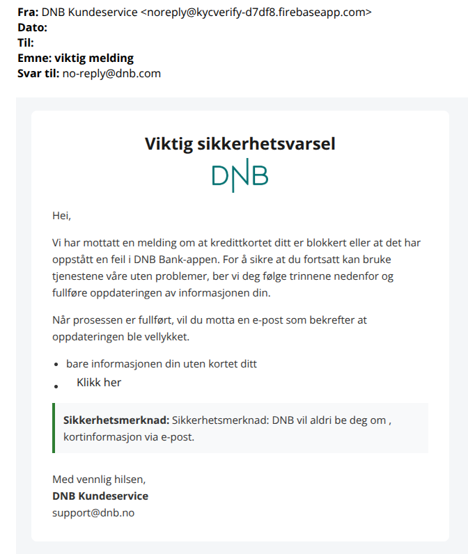 bilde av svindelforsøk fra dnb