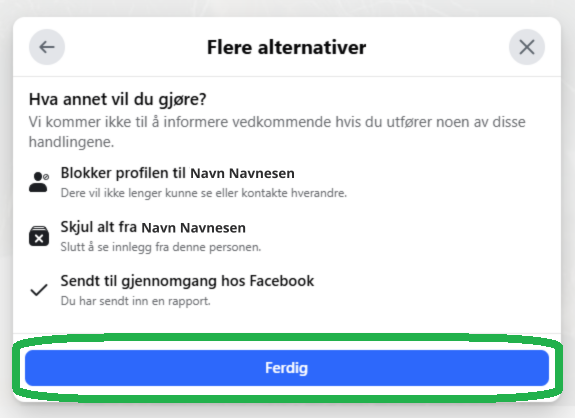 Skjermbilde fra Facebook.