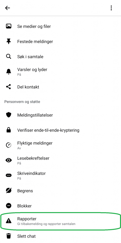 Skjermbilde fra Facebook-appen.