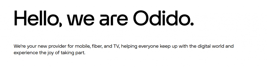Skjermbilde fra https://merk.odido.nl/en