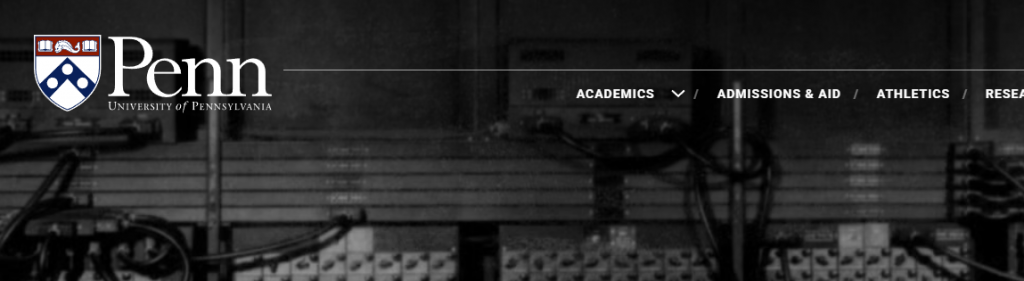 skjermbilde fra https://www.upenn.edu/