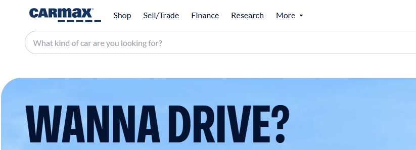 skjermbilde fra https://www.carmax.com/
