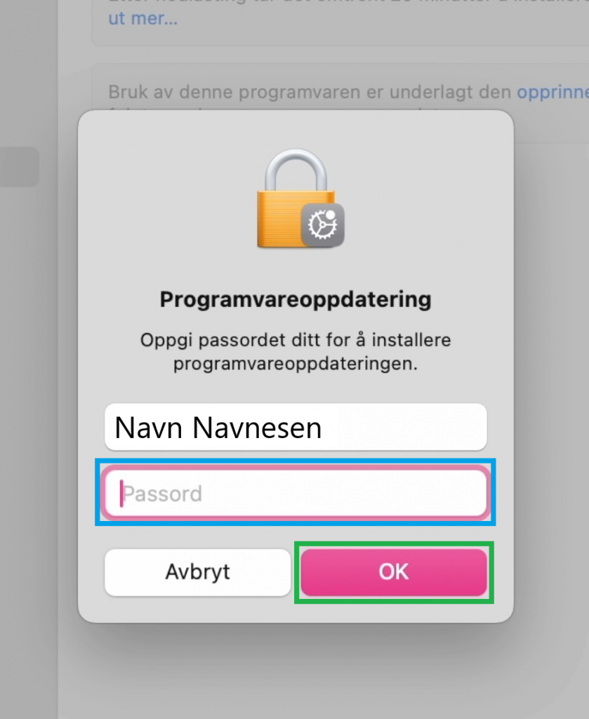 Skjermbilde fra Mac.
