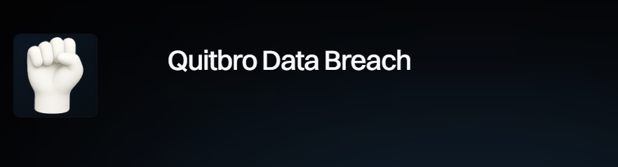 Skjermbilde fra https://haveibeenpwned.com/Breach/Quitbro