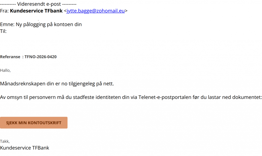 bilde av svindelforsøk