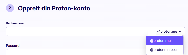 (Skjermbilde fra https://account.proton.me/mail/signup?ref=pme_lp_b2c_mail_menu¤cy=EUR)