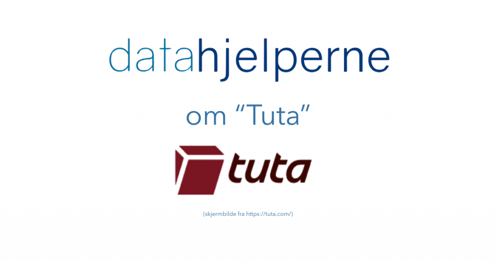 viser at artikkelen handler om tuta e-posttjeneste