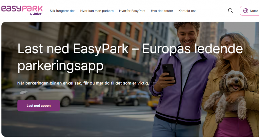 Skjermbilde fra https://www.easypark.com/no-no