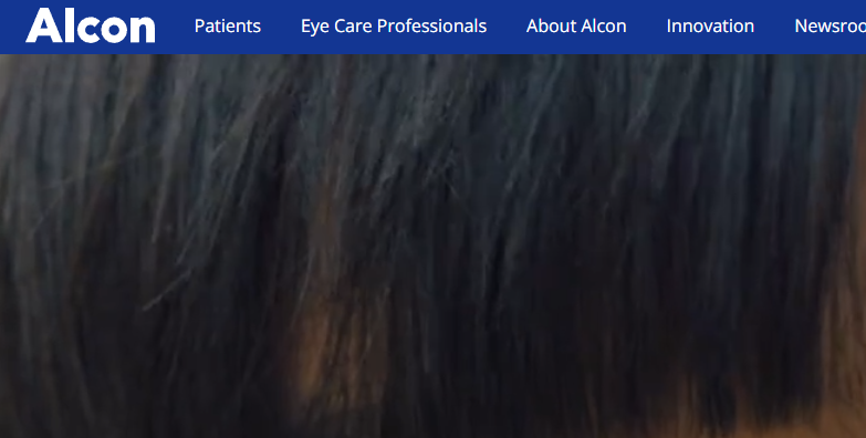 Skjermbilde fra https://www.alcon.com/