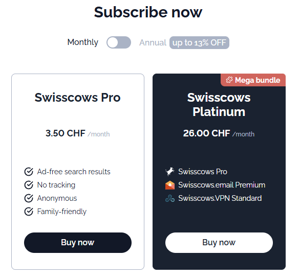 Skjermbilde fra https://swisscows.com/en/premium