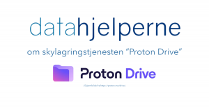 Bilde som viser at artikkelen handler om Proton Drive